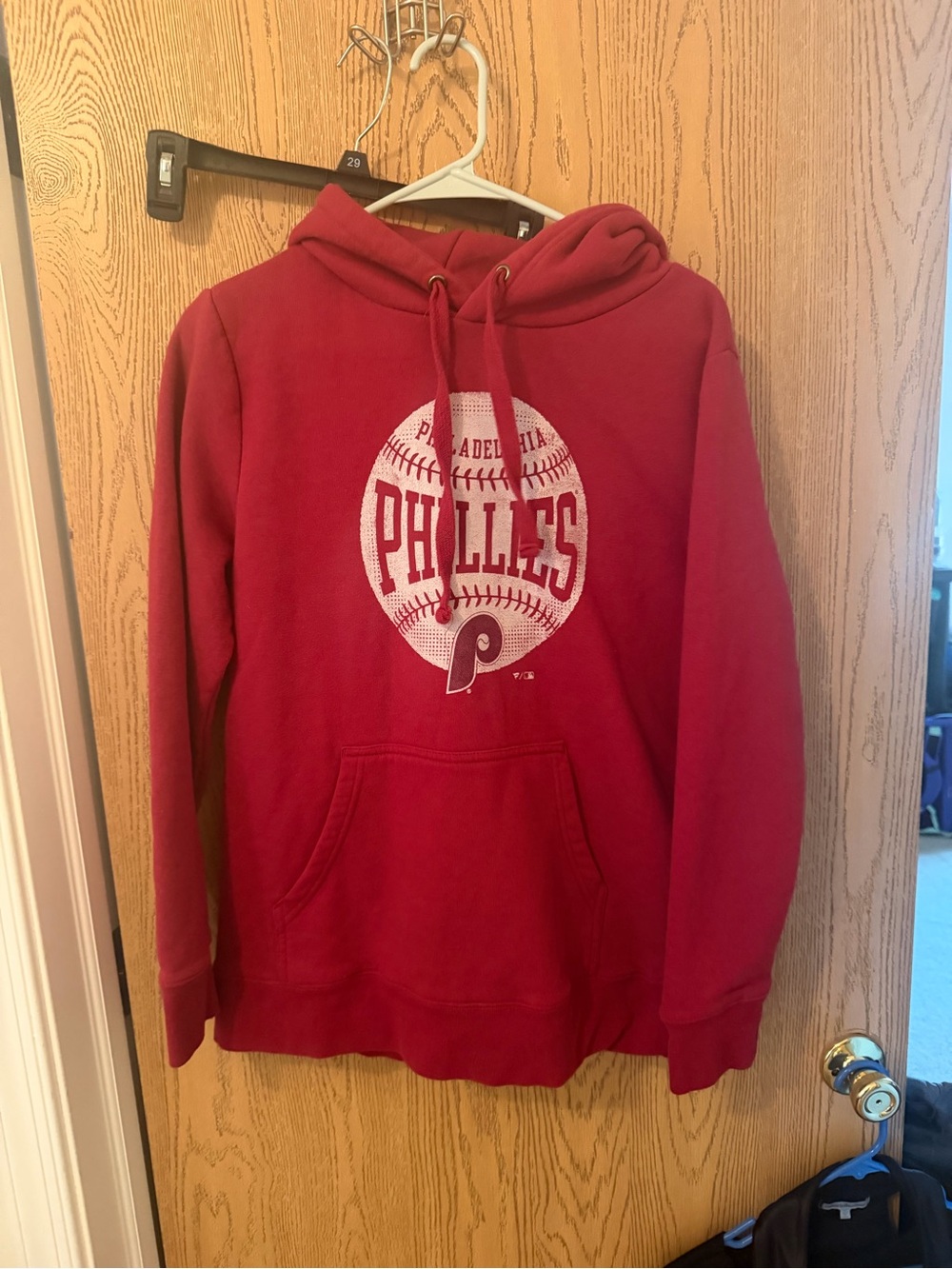 Fanatics Red Hooded Pullover with Logo